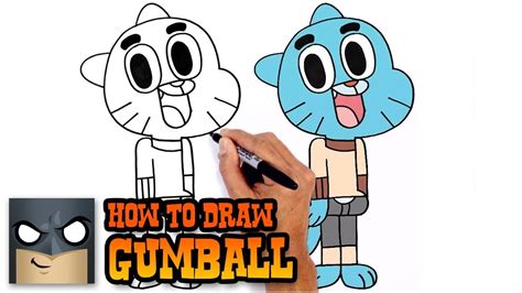 How To Draw Gumball Step By Step Video Tutorial Youtu