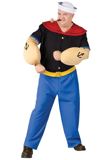 Plus Size Popeye The Sailor Man Costume For Men