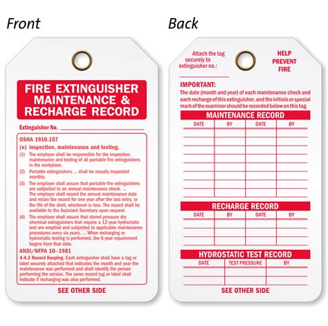 Perform free monthly inspections with process street. Fire Extinguisher Tags | Fire Extinguisher Inspection Tags
