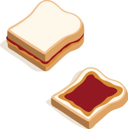 Toasted bread with peanut butter and strawberry jam icon. Cartoon Image Of Peanut Butter And Jelly Sandwiches Stock ...