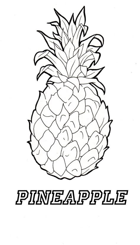 Pineapple Coloring Page At Getdrawings Free Download
