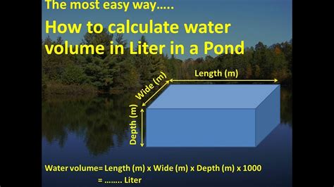 How To Measure How Many Litres In A Pond