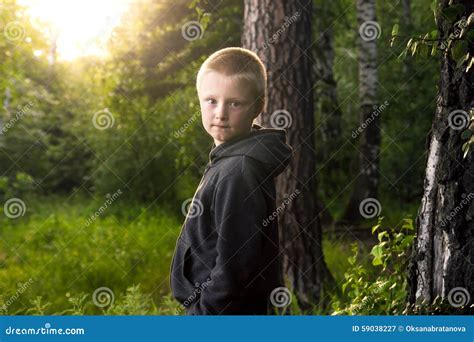 Child Alone In Forest Stock Image Image Of Caucasian 59038227