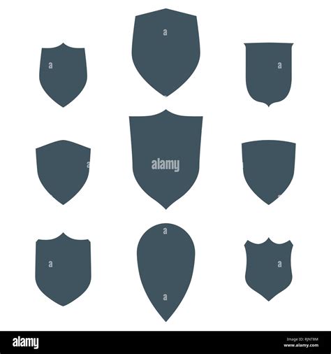 Vintage Shields Set Isolated Vector Design Elements Stock Vector Image