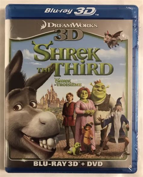 Dreamworks Shrek The Third 3d Blu Ray Dvd 2 Disc Set New Sealed £6