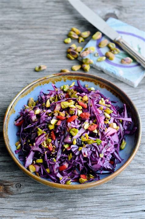 Add the thinly sliced red cabbage and toss to coat with the butter. Red Cabbage Salad with Ginger | Karlas Nordic Kitchen ...