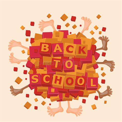 Back To School Card Happy Children Concept Stock Illustration