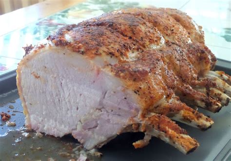 Succulent roasted pork loin prepared with a spice rub plus a this pork loin roast recipe creates a perfectly tender meat that is so full of flavor, and it take pork out of the oven; Holiday Bone-In Pork Roast (With images) | Standing pork roast recipe, Bone in pork roast, Pork ...