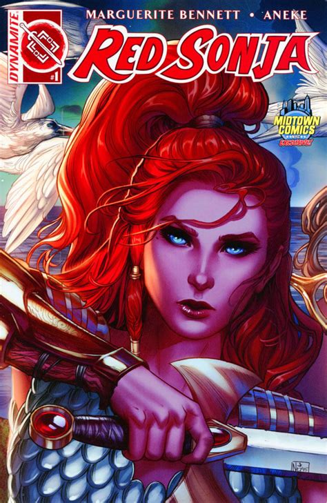 Red Sonja Vol 6 1 Cover B Midtown Exclusive Nei Ruffino Connecting