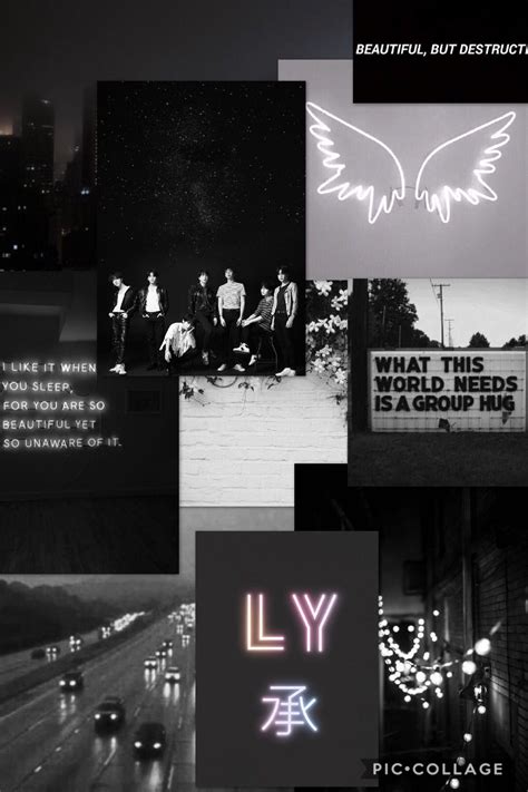 Bts Aesthetic Dark Black Wallpapers Wallpaper Cave