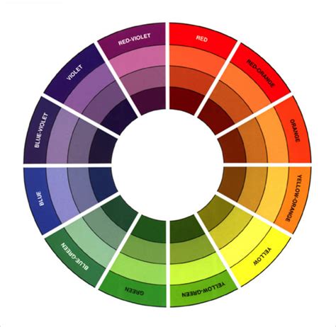 6 Sample Color Wheel Charts Sample Templates