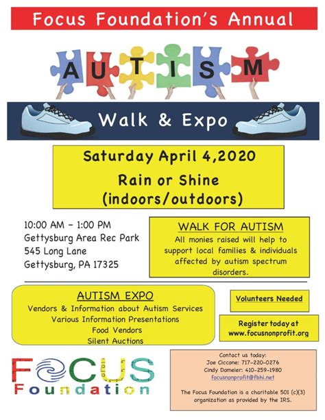 2020 Autism Walk And Expo Focus Foundation