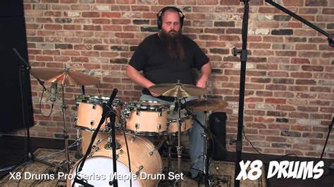 X8 Drums Pro Series Maple 5 Piece Drum Set Youtube