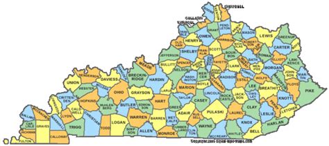 Kentucky Zip Code Map Gambaran