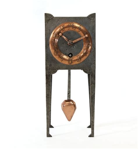Antiques Atlas Arts And Crafts Pewter And Copper Clock