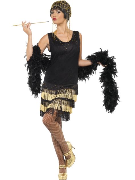 Adult Fringed Flapper Fancy Dress Costume Sexy 20s Charleston Roaring