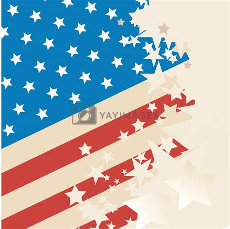 Royalty Free Vector American Flag With Grunge Stars By Catrinel