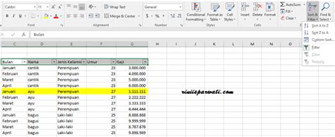 Mengedit Data di Excel