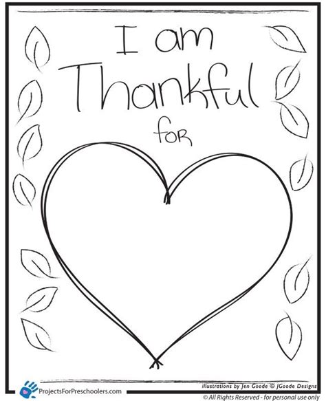 I Am Thankful Heart Thanksgiving Preschool Thanksgiving