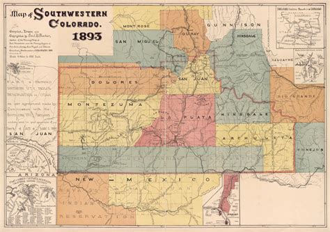 Map Of Southwestern Colorado Library Of Congress