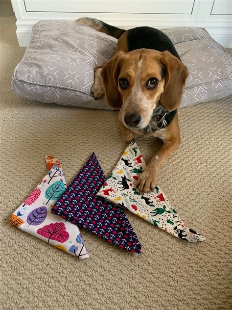 Dog Bandana Dog Accessories Fabric Bandana Hand Made Etsy