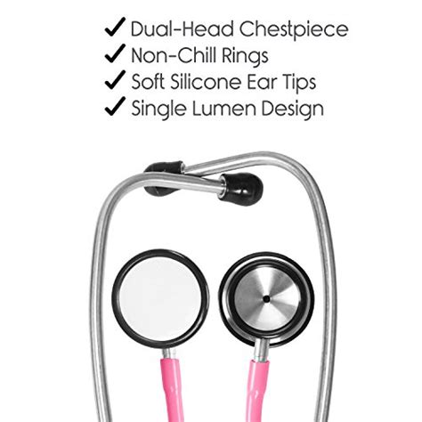 Vive Precision Stethoscope Pink Dual Head Diaphragm