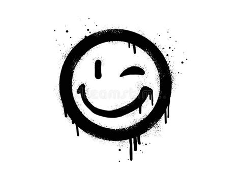 Smiling Face Emoji Character Spray Painted Graffiti Smile Face In