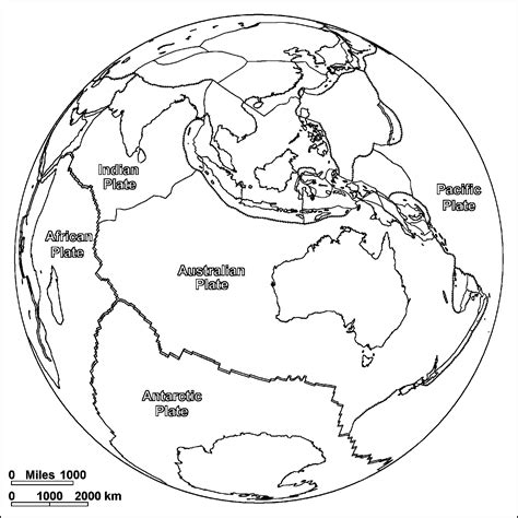 Printable Continents Coloring Page