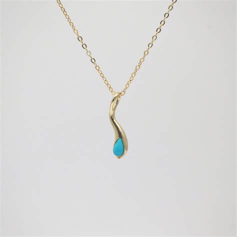Turquoise Teardrop Necklace Meideya Jewelry