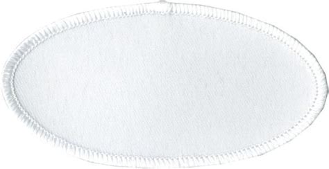 Oval Blank Patch 2 X 4 White Patch Wwhite Embroidery Blanks White
