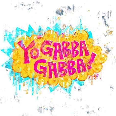 Cartoon Yo Gabba Gabba Logo Character Painting Watercolor Animation