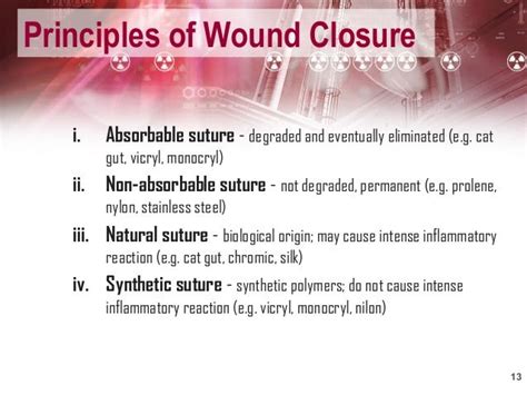 Principles Of Incision And Wound Closure