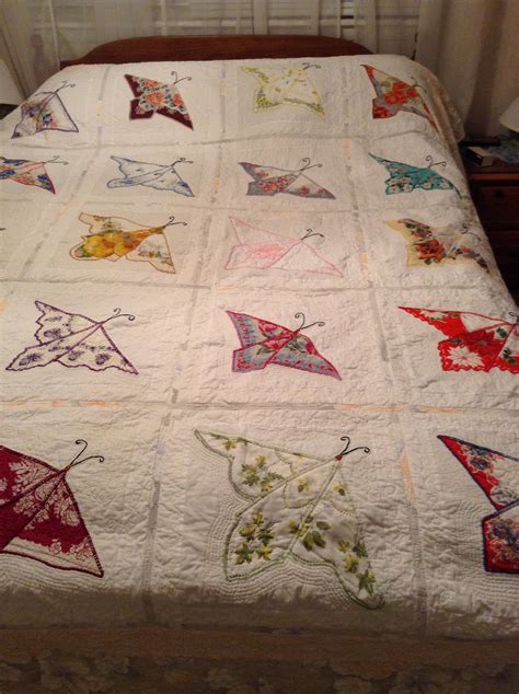 Butterfly Hanky Quilt Butterfly Quilt Pattern Butterfly Quilt Quilts