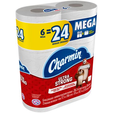 Charmin Ultra Strong Mega Roll Toilet Paper 6 Ct Shipt