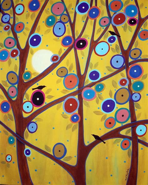 Karla Gerard Art Blooming Trees Painting By Karla Gerard