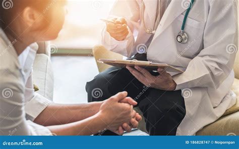 Woman Patient With Doctor Or Psychiatrist Consulting And Diagnostic