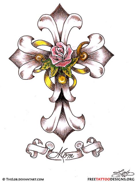 Our website provides the visitors with some great rose with ribbon tattoo design. Cross With A Rose Drawing at GetDrawings | Free download