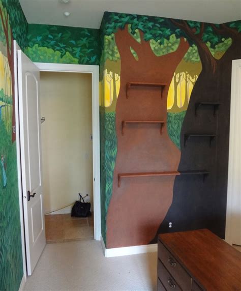 The Talking Walls Fantastical Forest Nursery Mural Done