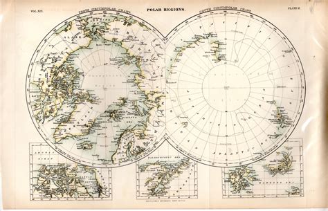 Map Polar Regionsmap From Encyclopaedia Britannica Ninth Editon By