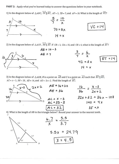 Https://tommynaija.com/worksheet/side Splitter Theorem Worksheet Answers