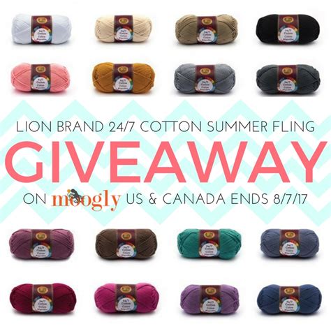 lion brand 24 7 cotton summer fling giveaway moogly