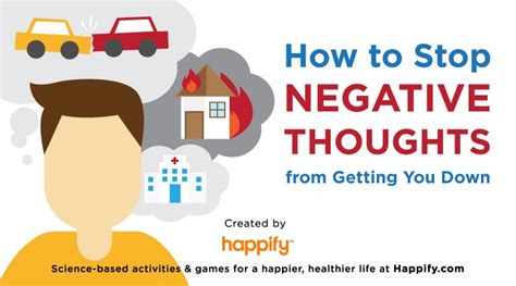 how to stop negative thoughts from getting you down infographic