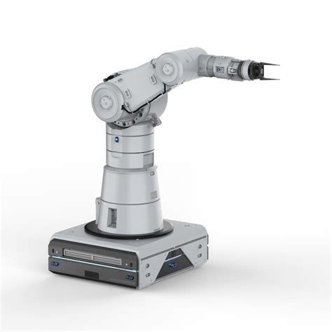 흰색 배경에 3d 렌더링 인공 지능 로봇 팔 프리미엄 사진