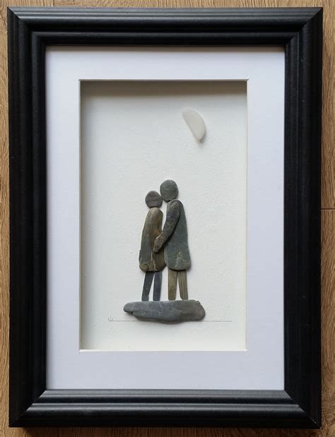 Pebble Art Picture, Pebble Couple, Engagement, Anniversary Gifts for ...