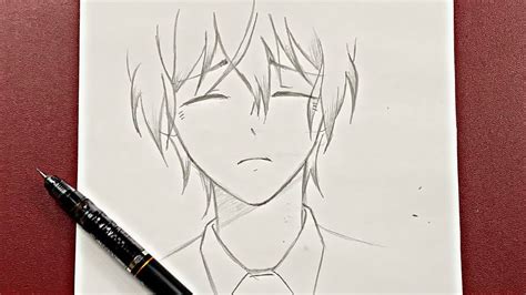 Sad Anime Boy Drawing