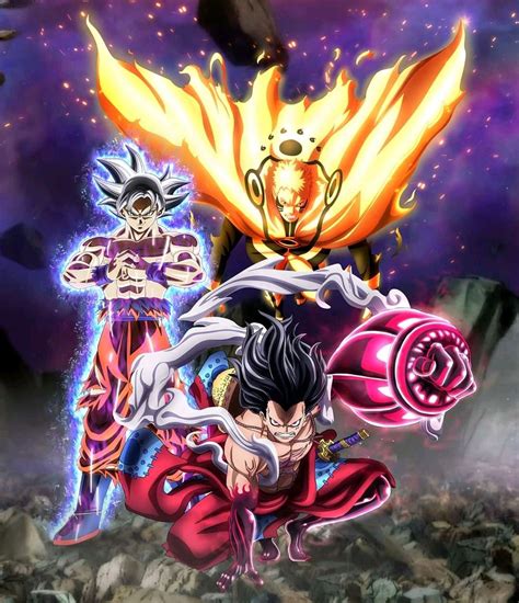 Goku With Luffy And Naruto Wallpapers Wallpaper Cave