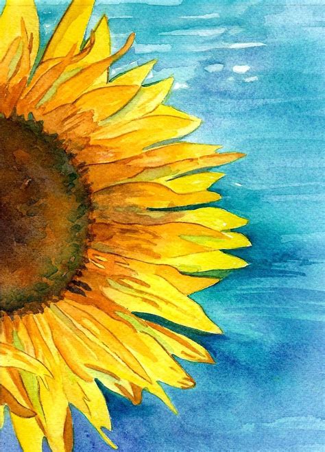 Pin By Allthingspretty On Art Ideas Sunflower Watercolor Painting
