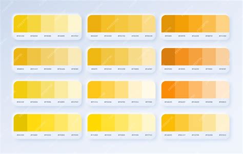 Définir La Palette De Couleurs Pantone Jaune Et Orange En Hexadécimal