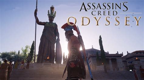 Assassins Creed Odyssey Climbing On Athena Statue Statue