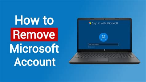 How To Remove Microsoft Account From Windows 10 Youtube